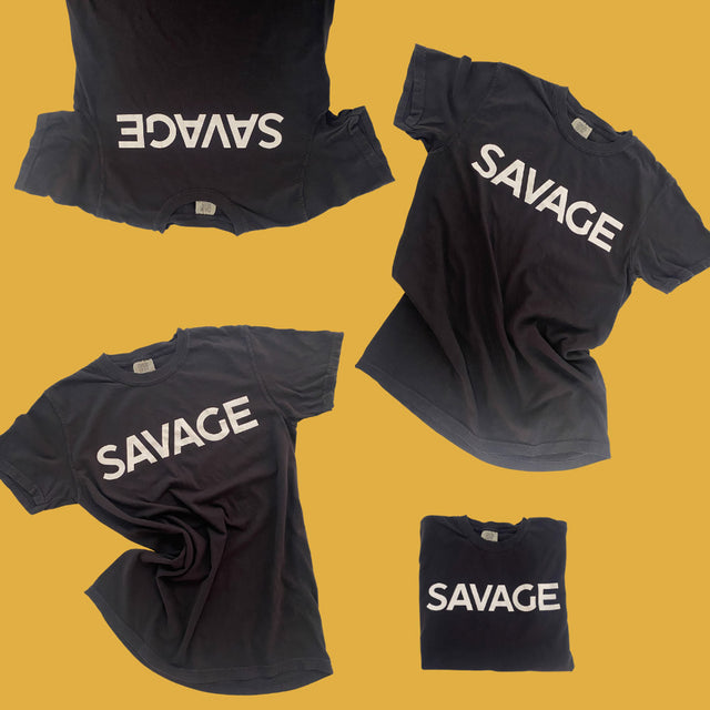 the savage way black t-shirt with white lettering